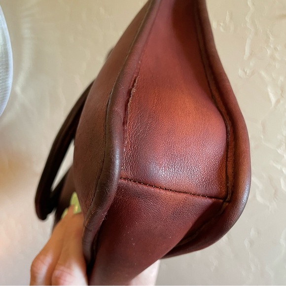 Vintage Coach Slim Satchel Compact Bonnie Cashin Brown Glove Tanned Leather - Picture 9 of 16